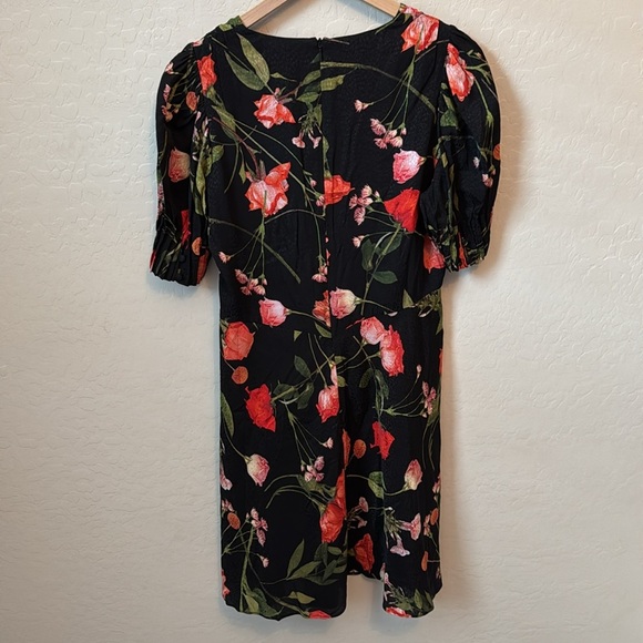 NWT Ted Baker Sienno Puff Sleeve Floral Jacquard Mini Tea Dress 3 / US 8 - Picture 11 of 13